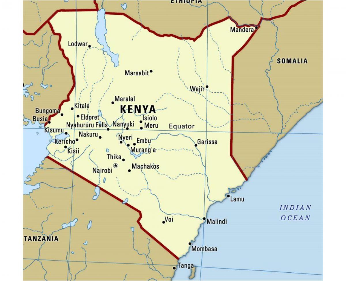 ekvatora Kenijā karte