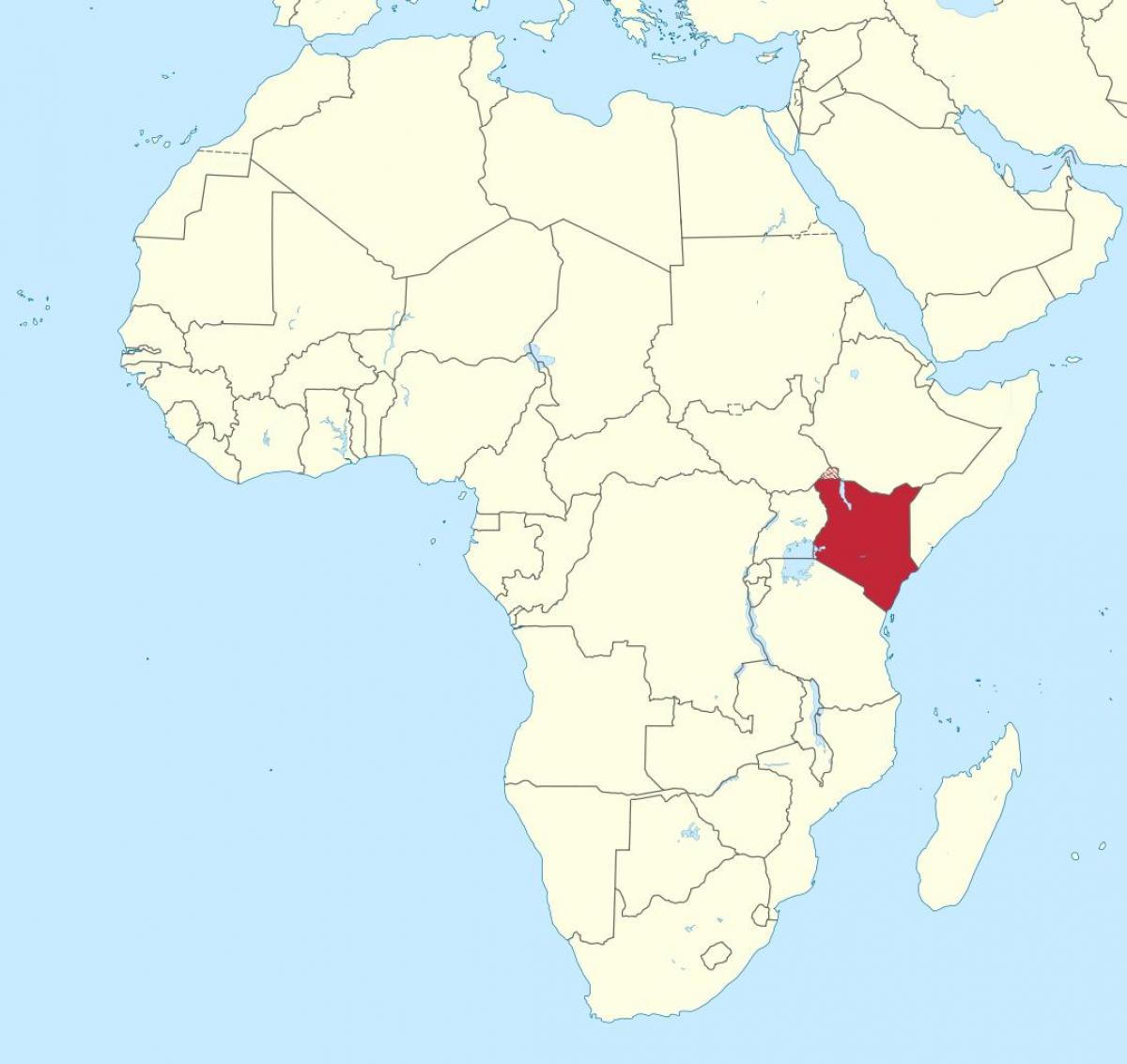 karte āfrikā, parādot, Kenija