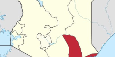 Karte krastu provinces Kenijā