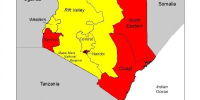 Karte Kenija malāriju